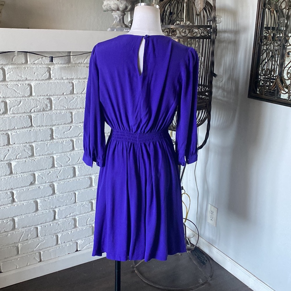 KATE SPADE New York ZARI DRESS CREPE ELASTIC SHIRRED WAIST FIT FLARE 8 - Picture 5 of 10